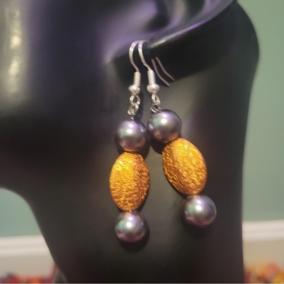 New Handmade Gold And Silver Wire Wrapped Drop Earring’s Gift Box - Picture 2 of 4